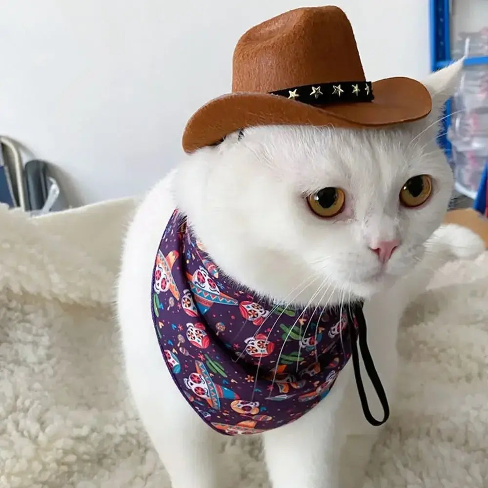 Pets Star Cowboy Cat Dog Hat