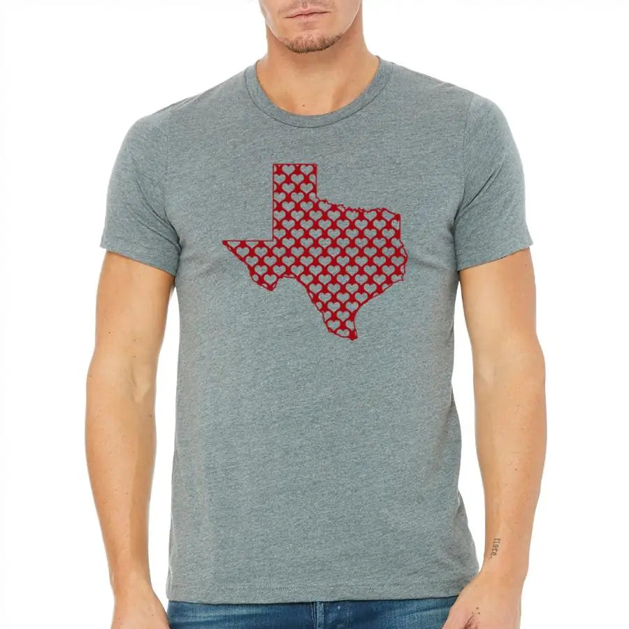 Texas Hearts Casual Fashion T-Shirt