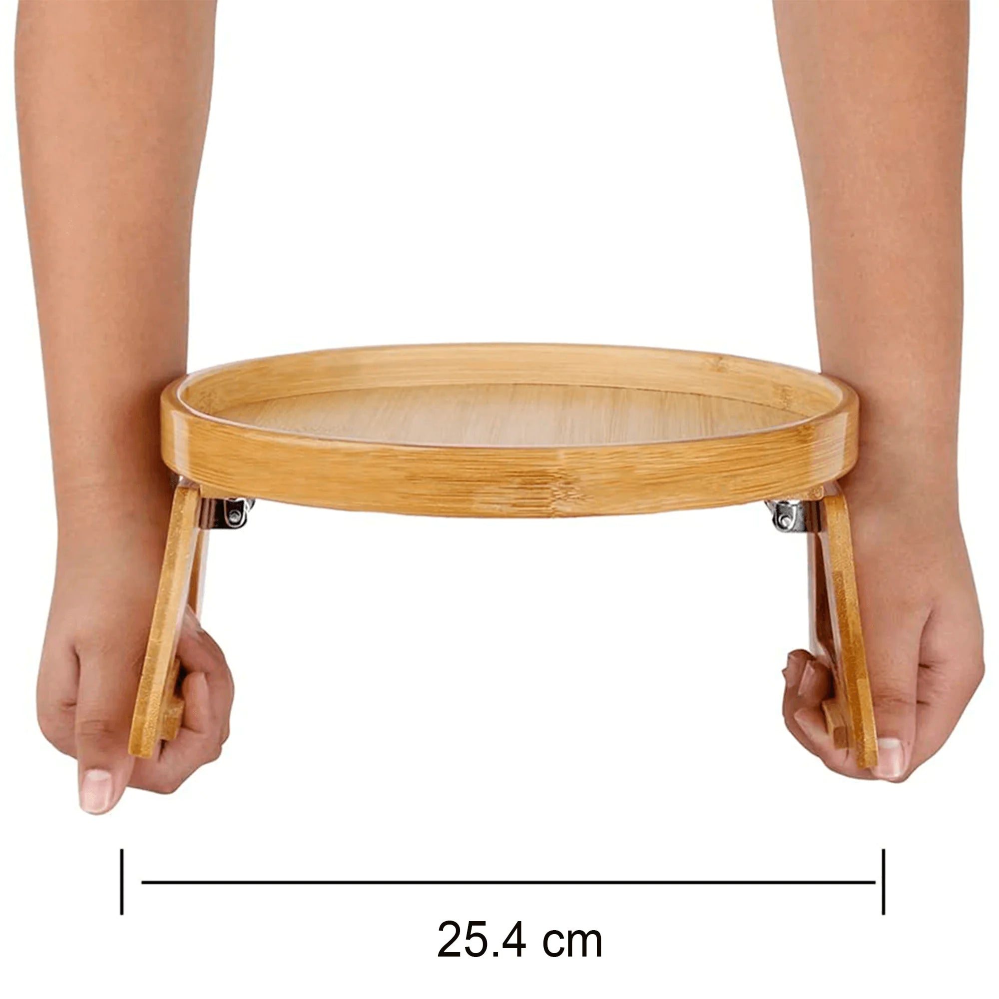 Wooden Sofa Snacks Drinks Tray