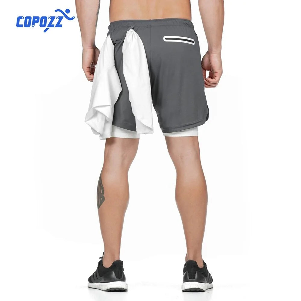 2 in 1 Running Shorts Pocket Lining