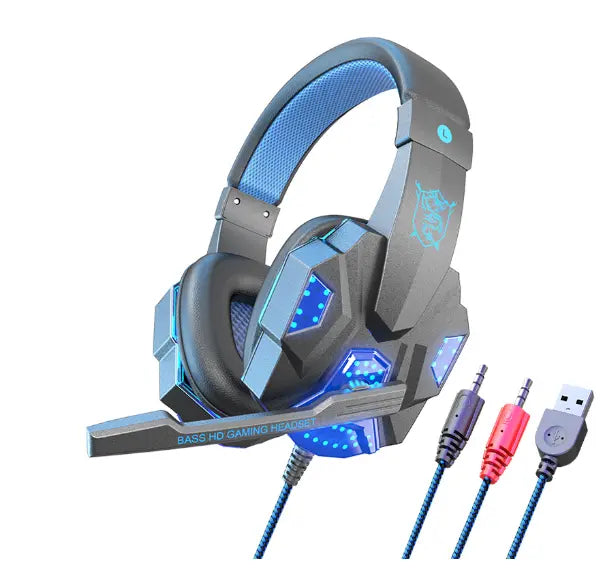 LED Light Wired Gaming Headset
