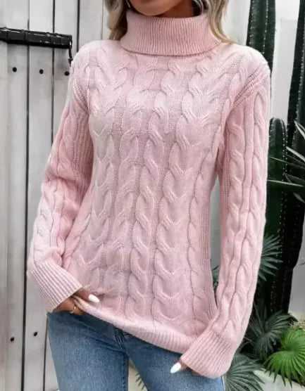 Cable-knit Turtleneck Sweater