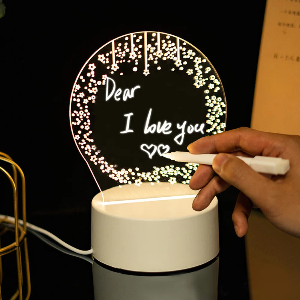 Creative Changing Memo Board LED Lamp