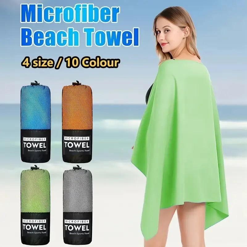 Microfiber Beach Towel With Mesh Bag