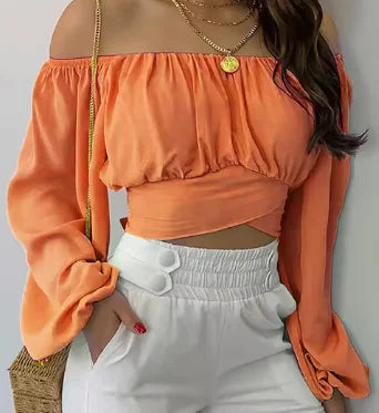 Women's Off Shoulder Printed Blouse