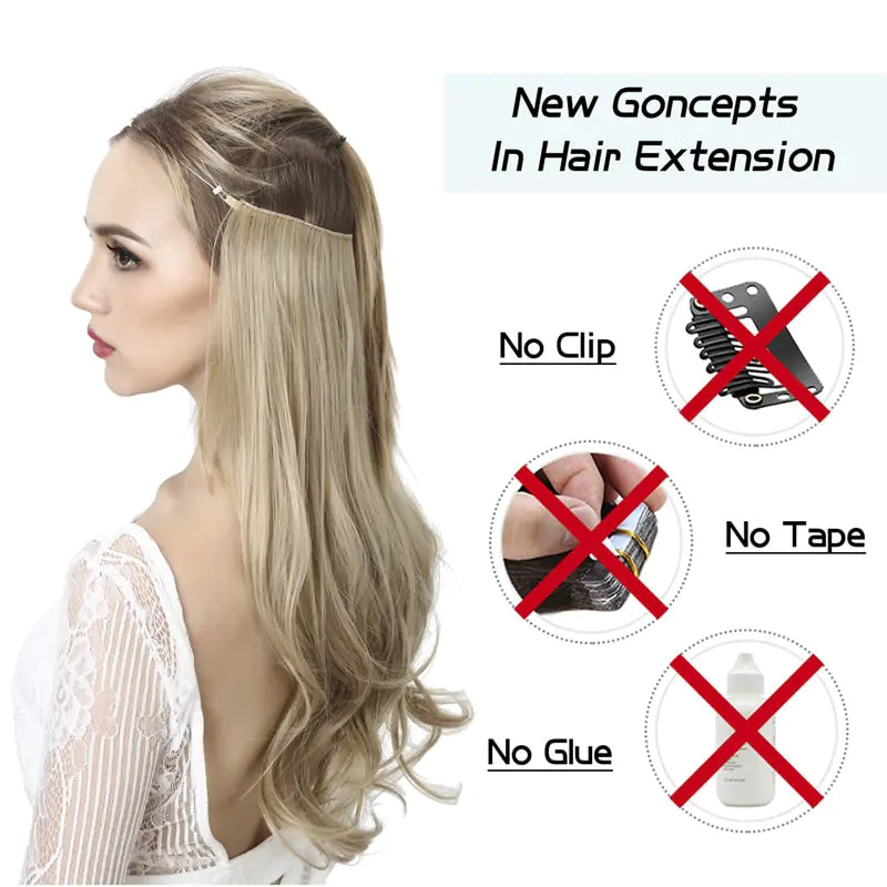 No Clip-In Synthetic Hair Extensions