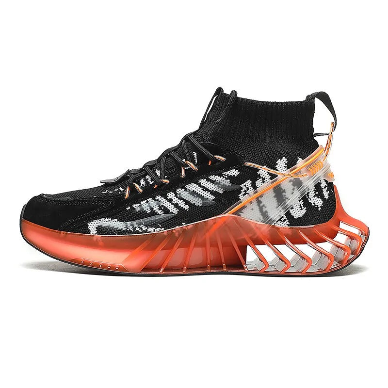 Men’s Athletic Blade Sole Trainers for Sporty Looks