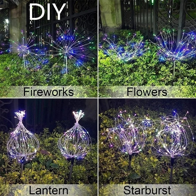 Garden Dandelion Fireworks Solar LED Lights