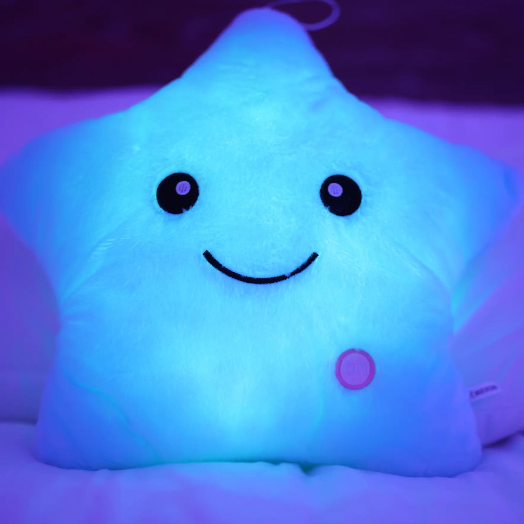 Glowing Lights Star Shaped Pillow