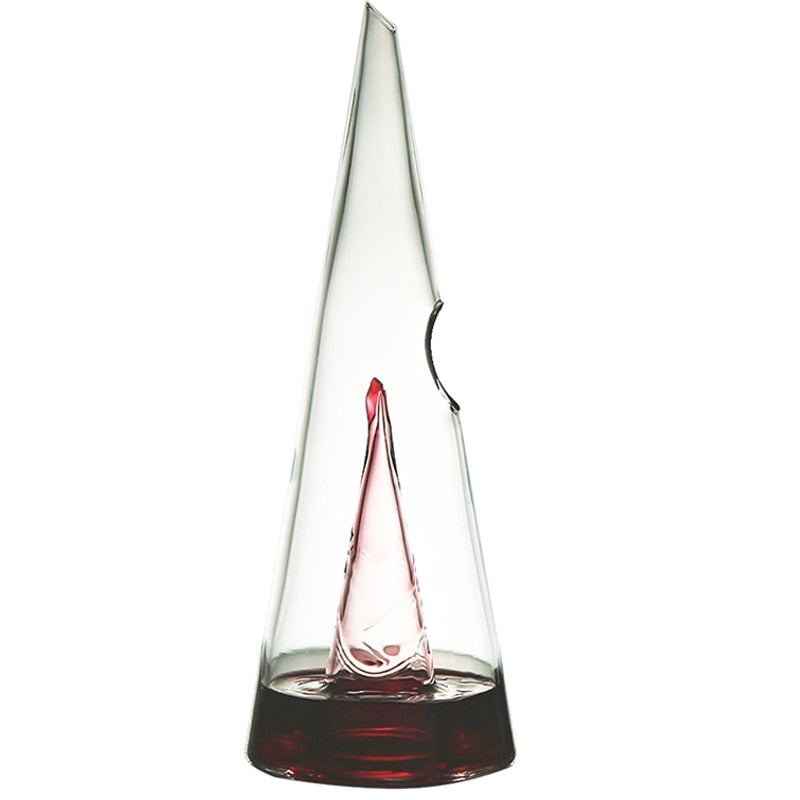 Sleek Pyramid-Shaped Wine Carafe