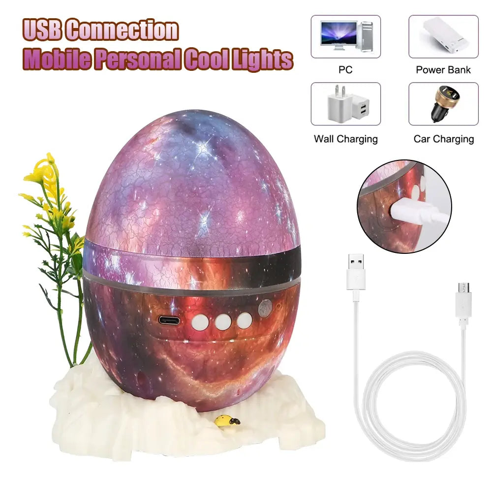 Dinosaur Egg Starry Sky Light Bluetooth Speaker