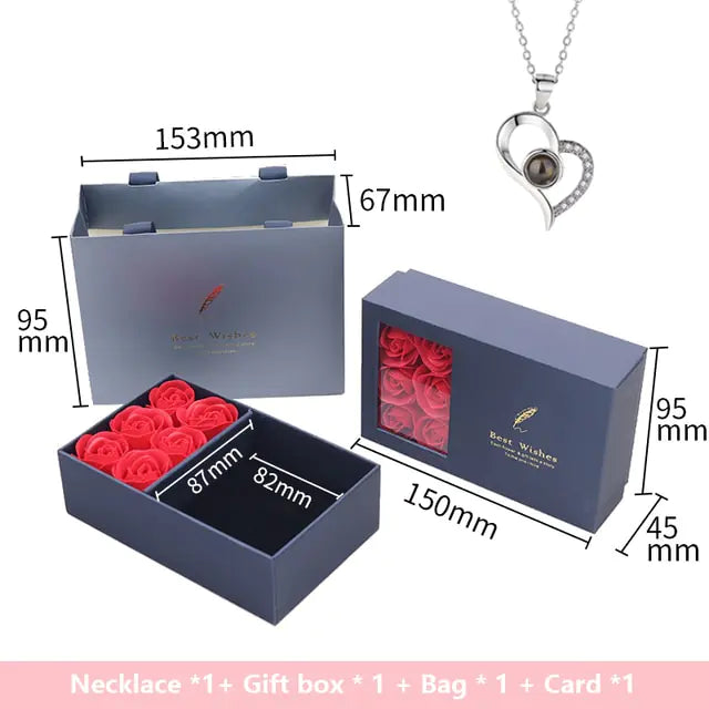 Rose Flower Soap Bars Gift Box