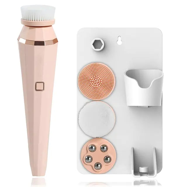 Facial Cleansing Brush with Multiple Heads