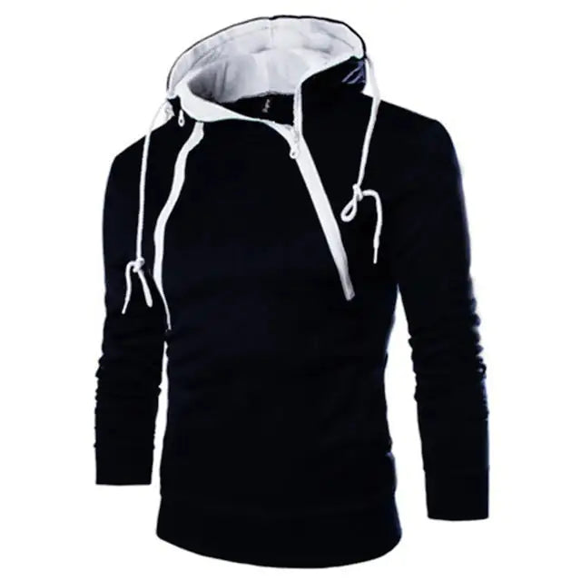 High Collar Hooded Sweatshirt