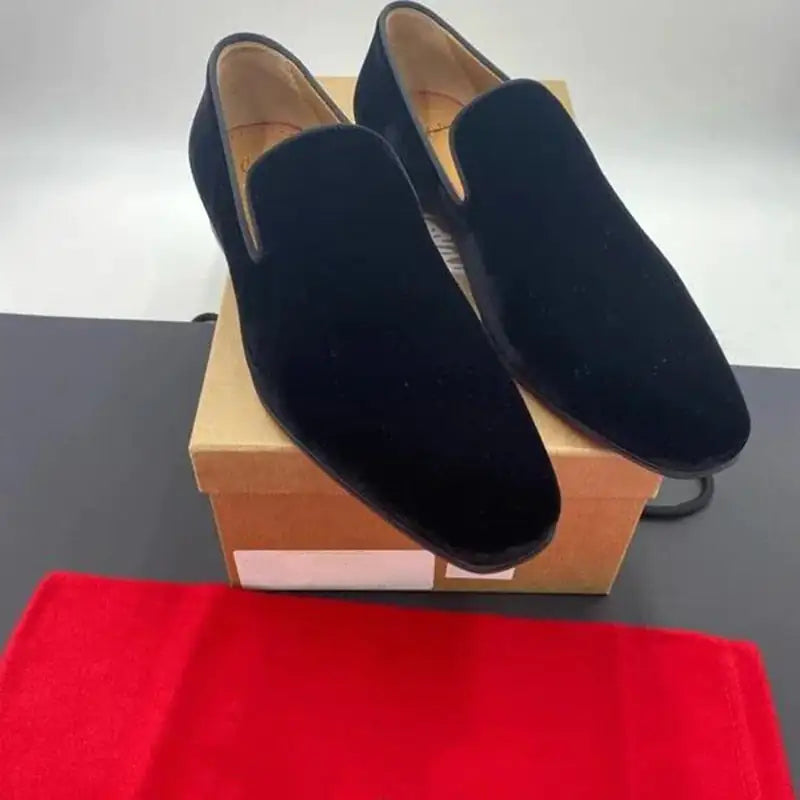 Men's Red Bottom Classic Leather Loafers