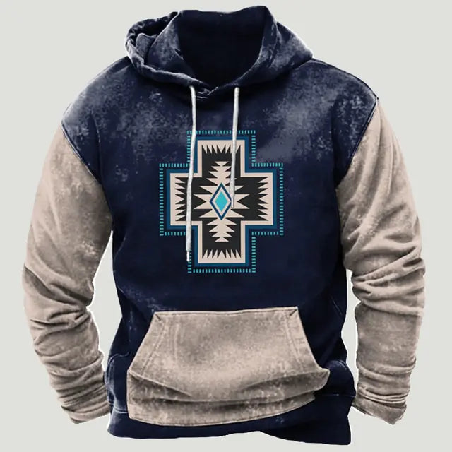 Tribal Western Patchwork Sweatshirt