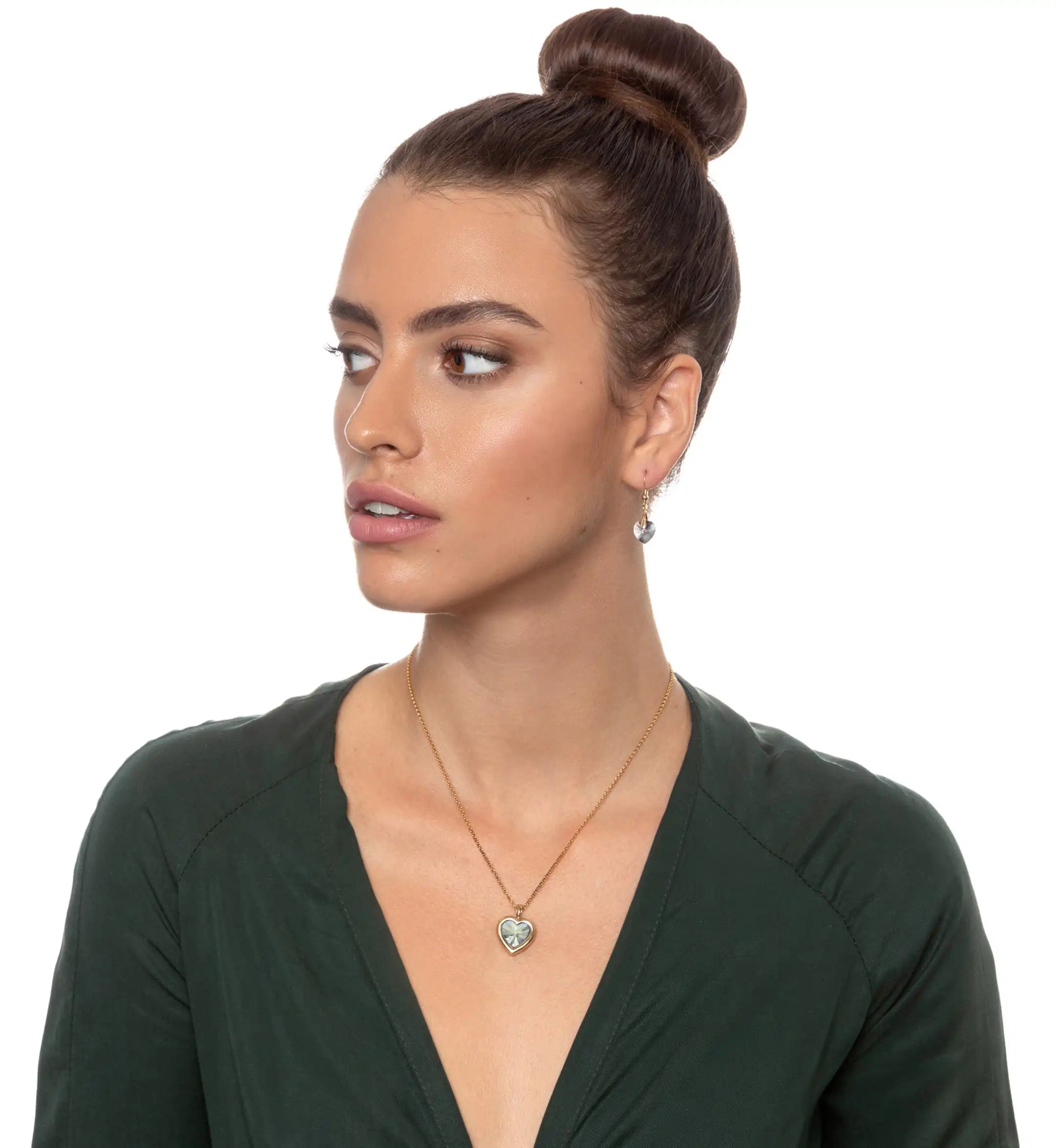 Cubic Zirconia Heart Jewellery Set