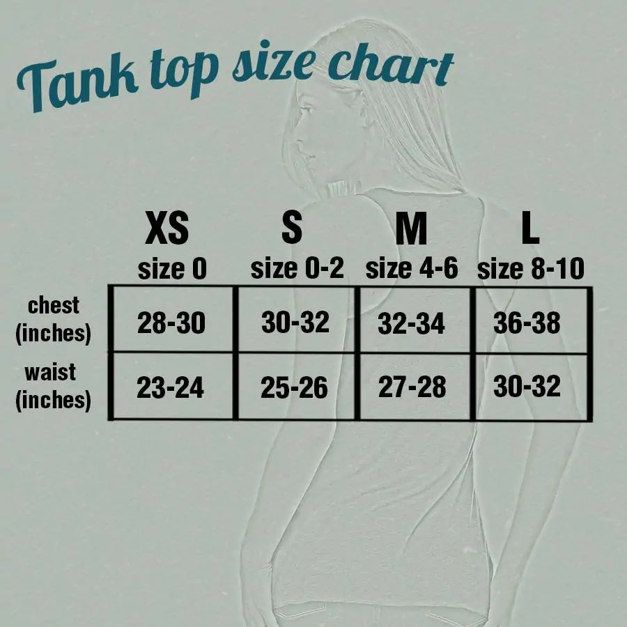 Nature Mind Racerback Tank Size Chart