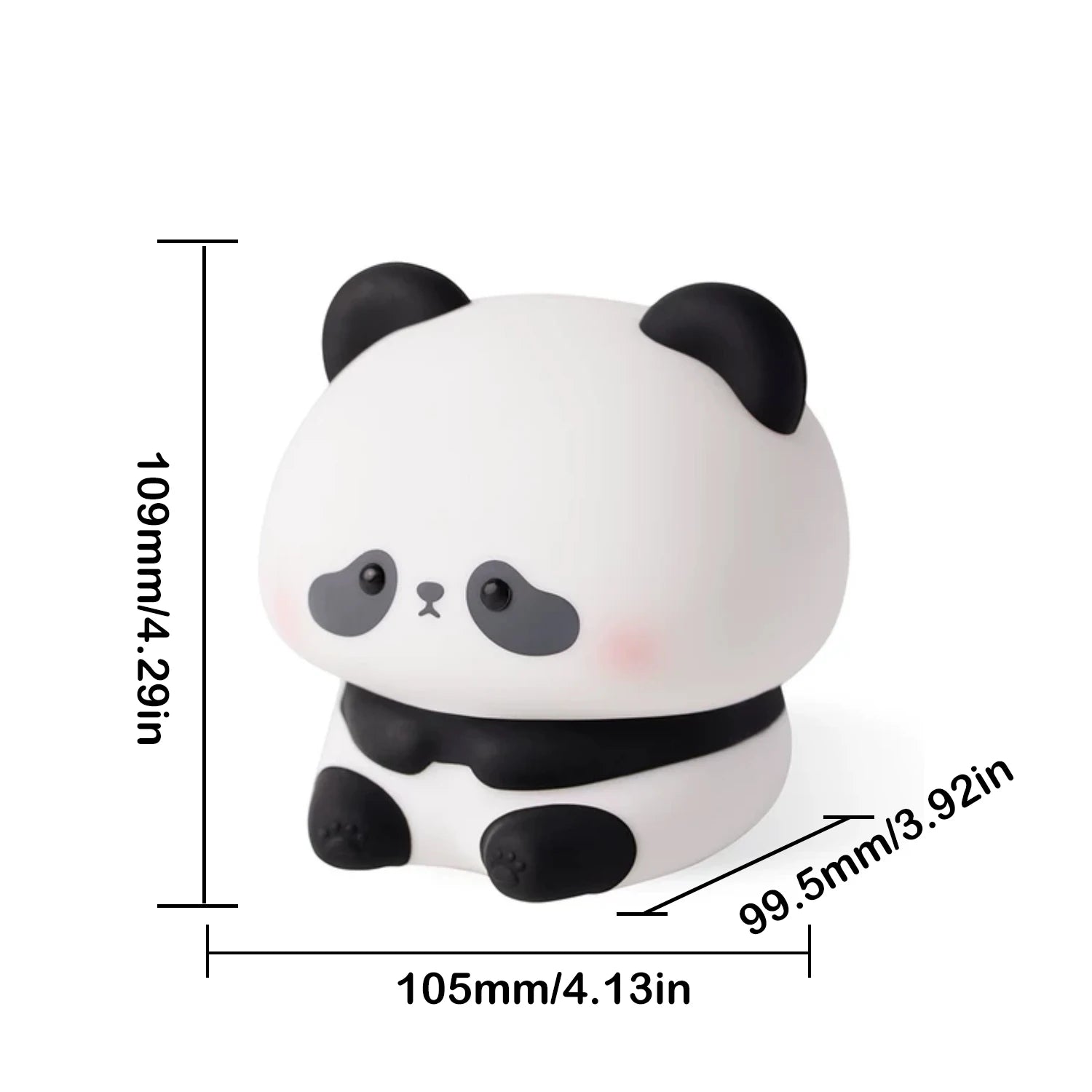 Eco-Friendly Panda Night Light with Adjustable Brightness