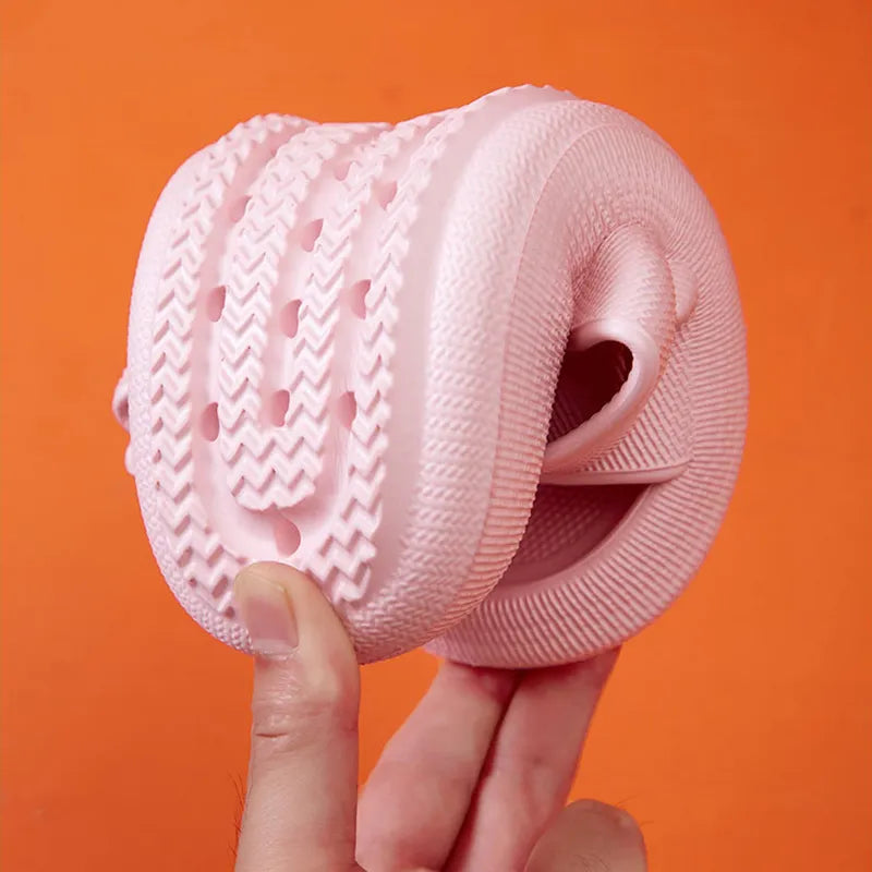 Platform Cloud Buckled Slippers