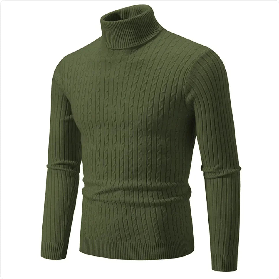 Slim-Fit Knitted Turtleneck