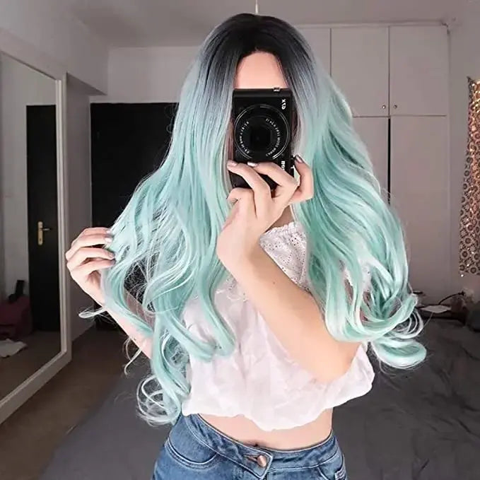 Ombre Long Hair Beauty Silver Wig