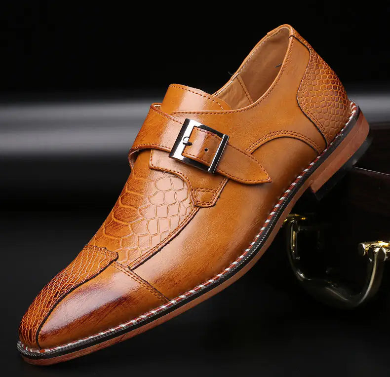 Classic Monkstrap Leather Shoes for Men
