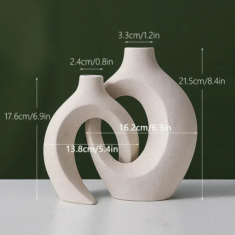 Nordic Ceramic Interlock Plant Vase