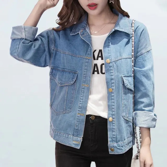 Long Sleeve Denim Jean Jacket