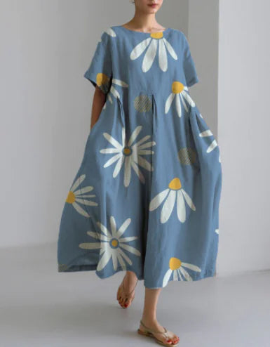Women's Printed Cotton-Like Dress