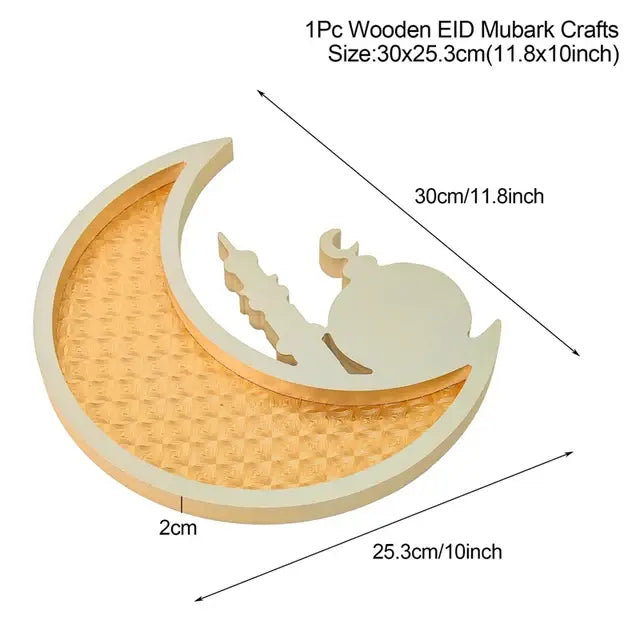 EID Mubarak Ramadan Wooden Tray Gift