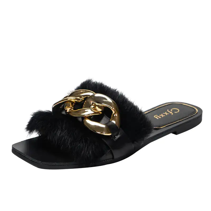 Ladies Fluffy Slippers
