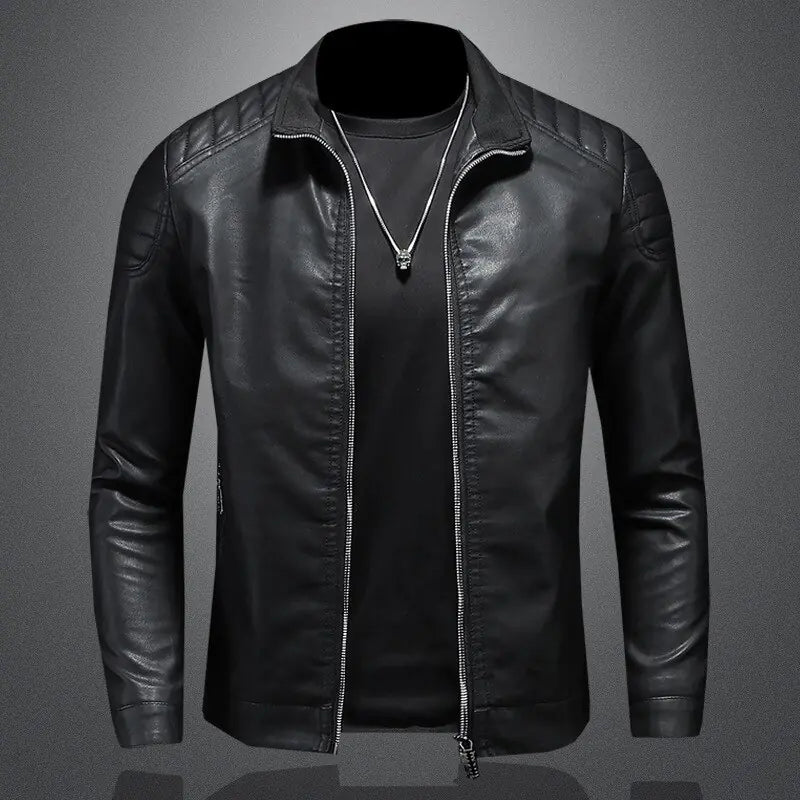 Men's Slim Streetwear Leather Jacket