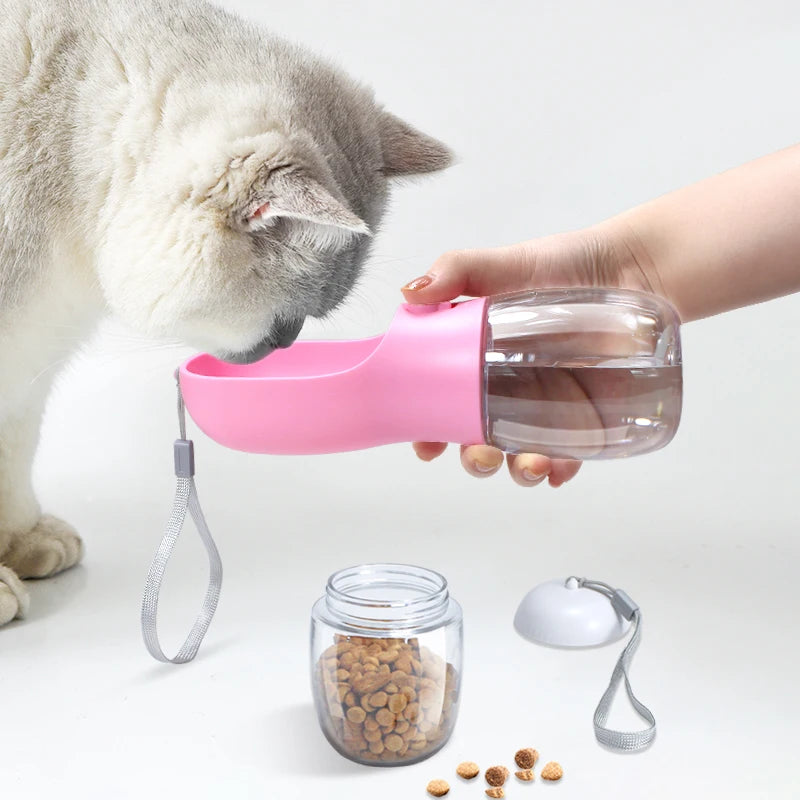 Pet Travel Food Water Dispensing Bottle