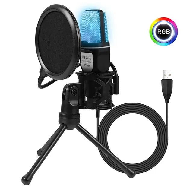 Pro RGB Game Microphone with LED Effects