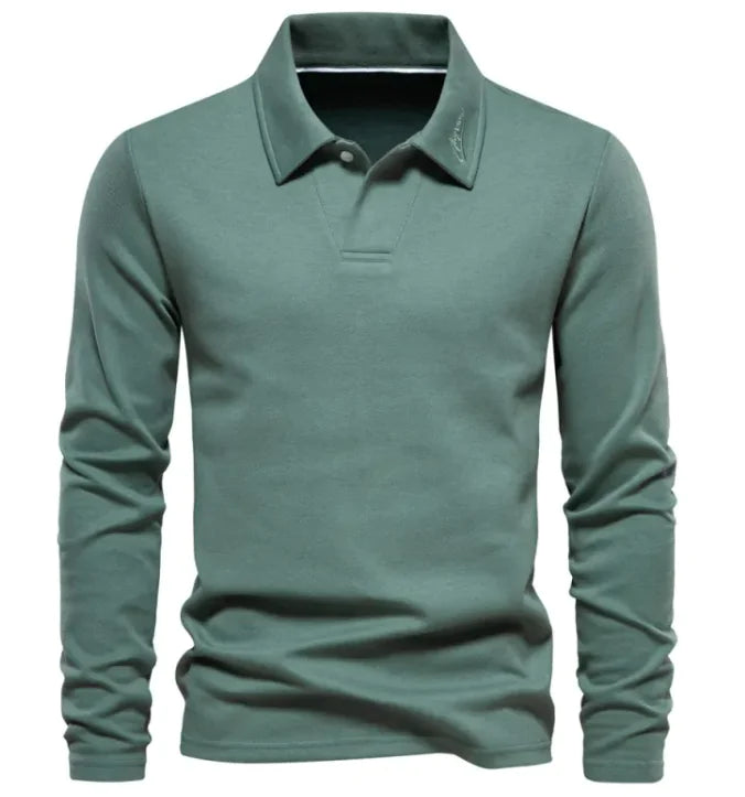 Men's Long Sleeve Solid Colour Top
