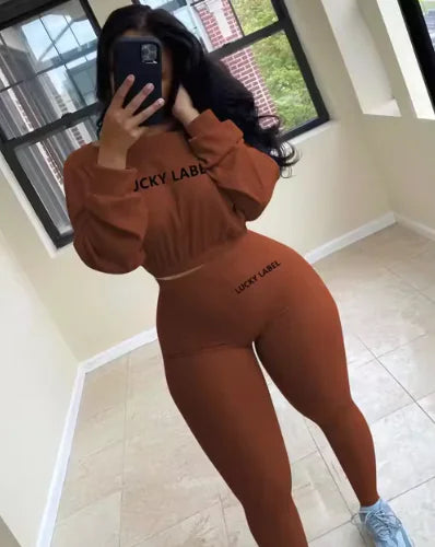 Women's Autumn Ribbed Gym Sports Suit