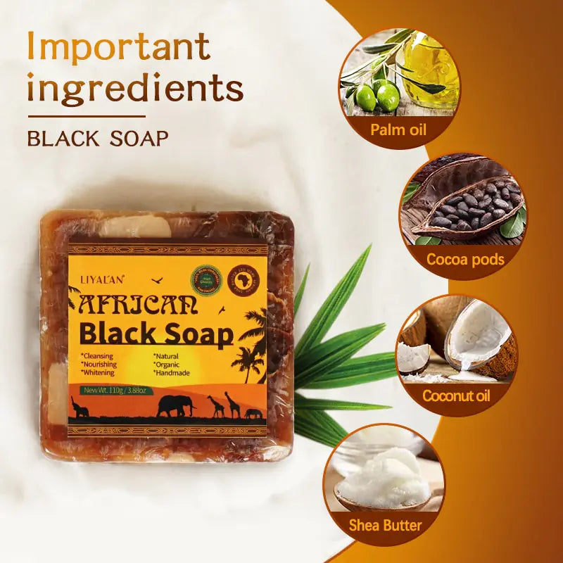 Organic Handmade African Black Soap Bar