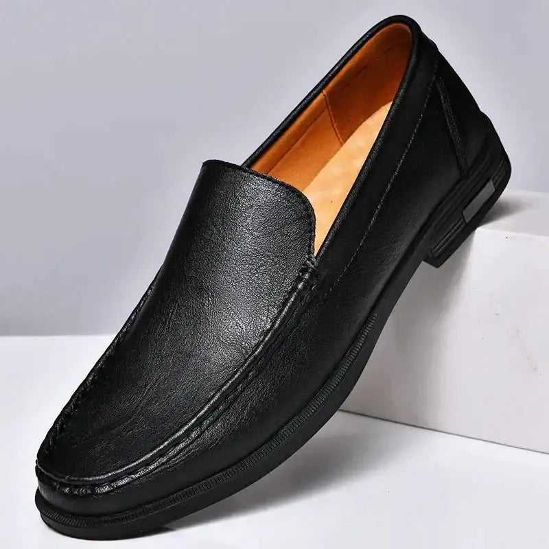Organic Leather Slip-Ons