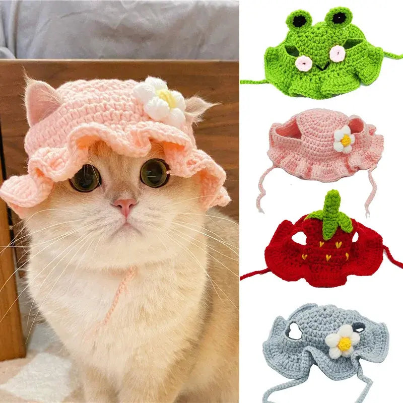 Cute Refined Woven Pet Hat