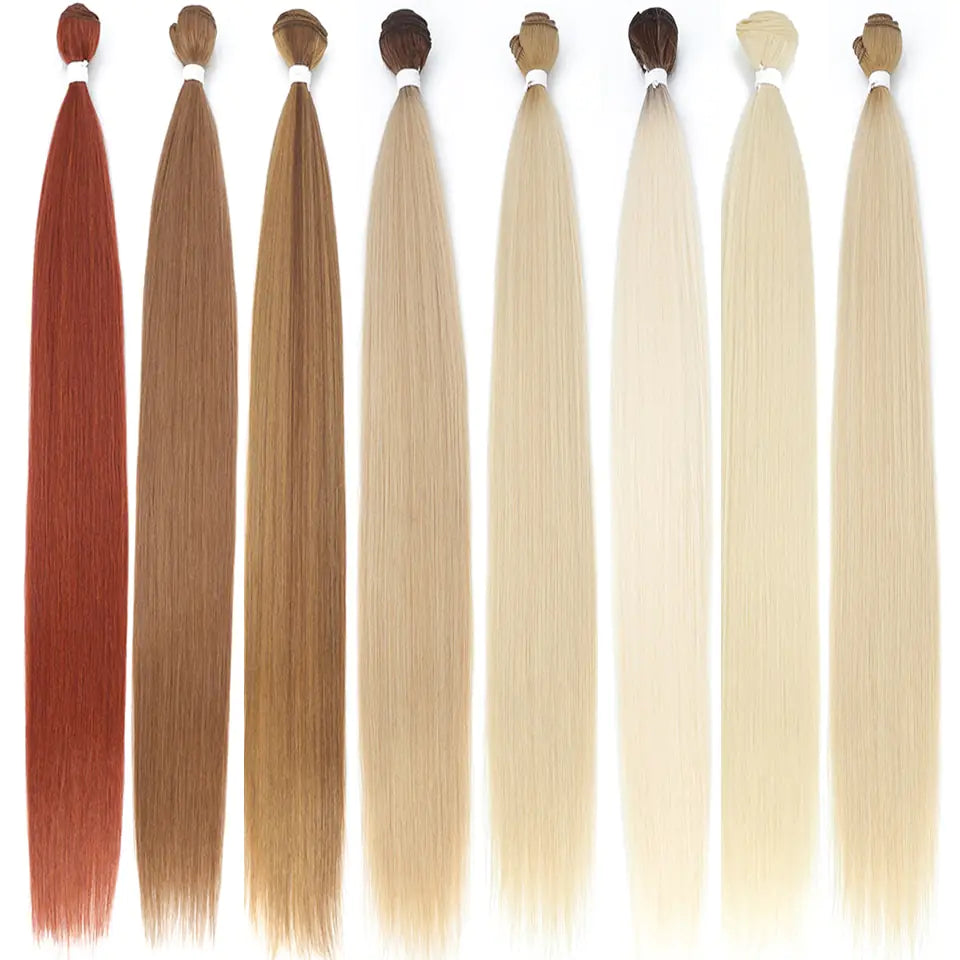 Bone Straight Synthetic Hair Bundles