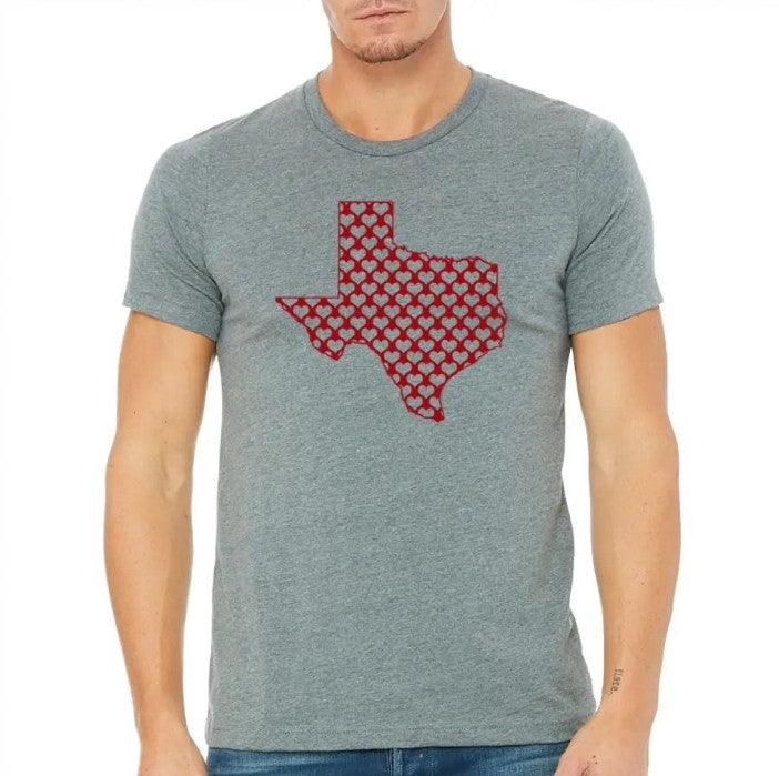 Texas Hearts Casual Fashion T-Shirt
