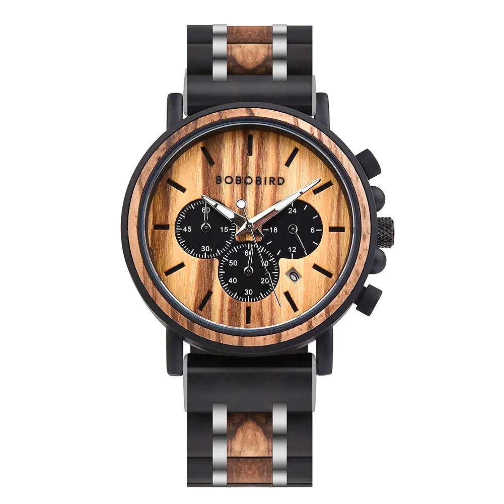Elegant Wooden Watch in green