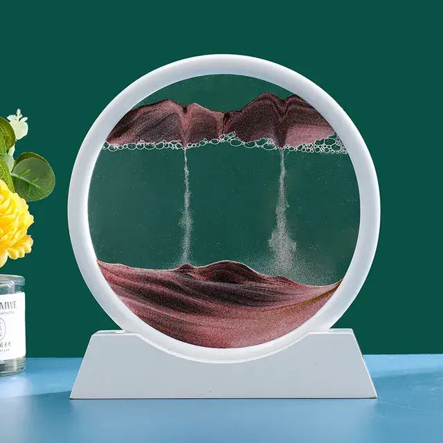 Unique 3D Round Sand Art Décor Piece