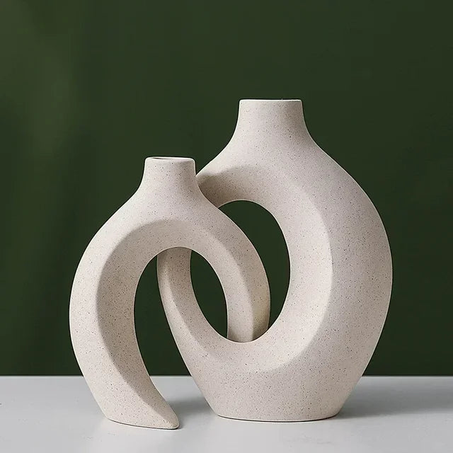 Nordic Ceramic Interlock Plant Vase