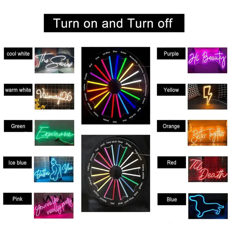 Neon Sign Mountain Flow Water Led Lamp