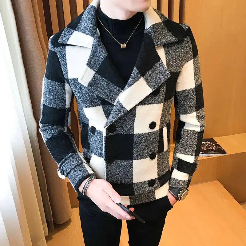 Vintage Plaid Thick Casual Windbreaker Jacket