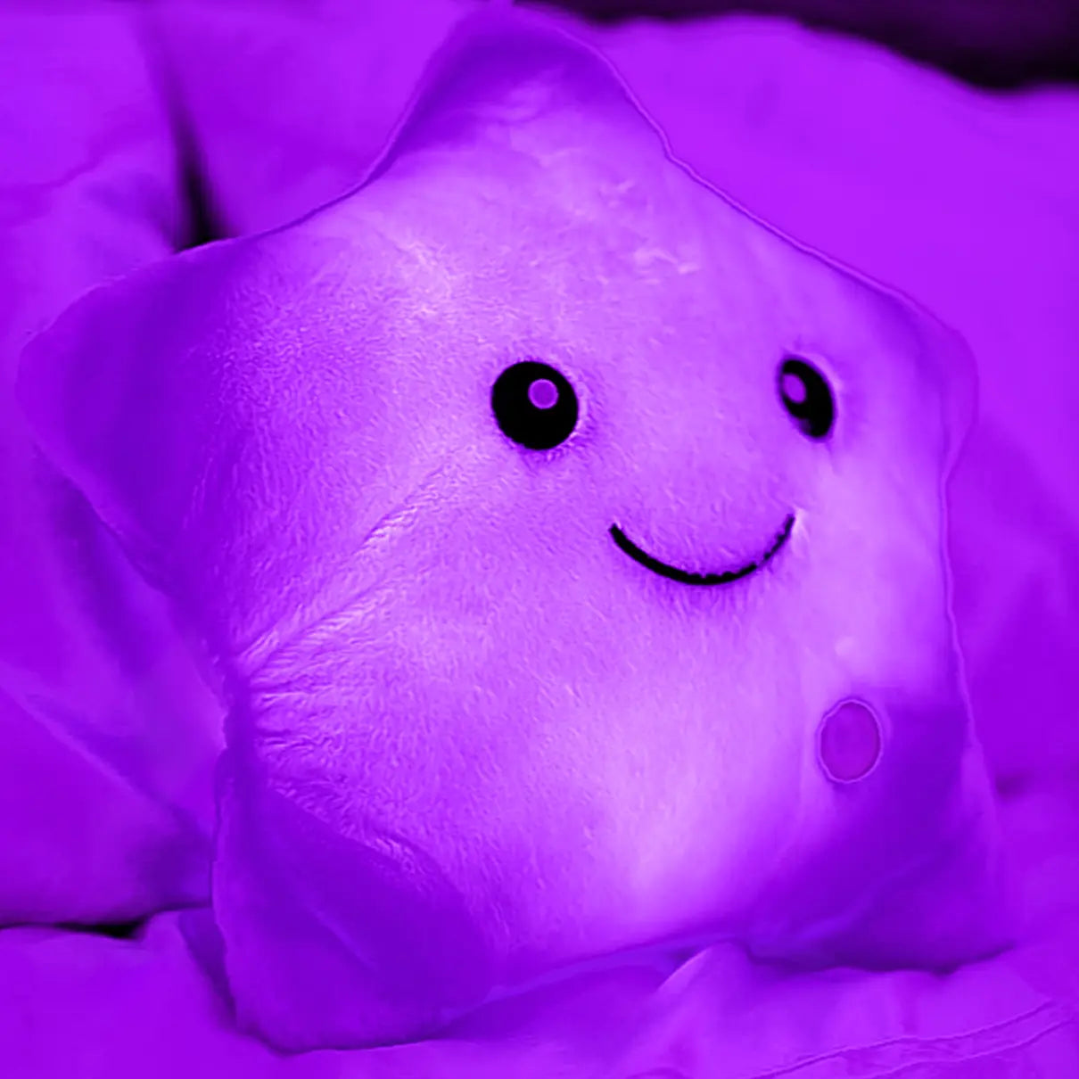 Glowing Lights Star Shaped Pillow