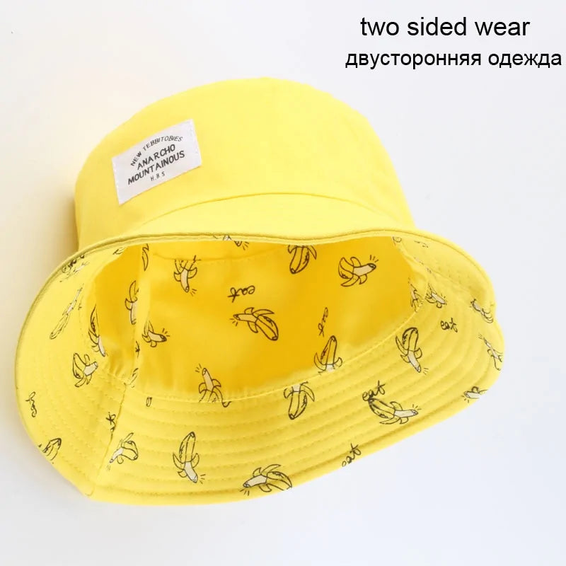 Panama Banana Print Bucket Hat