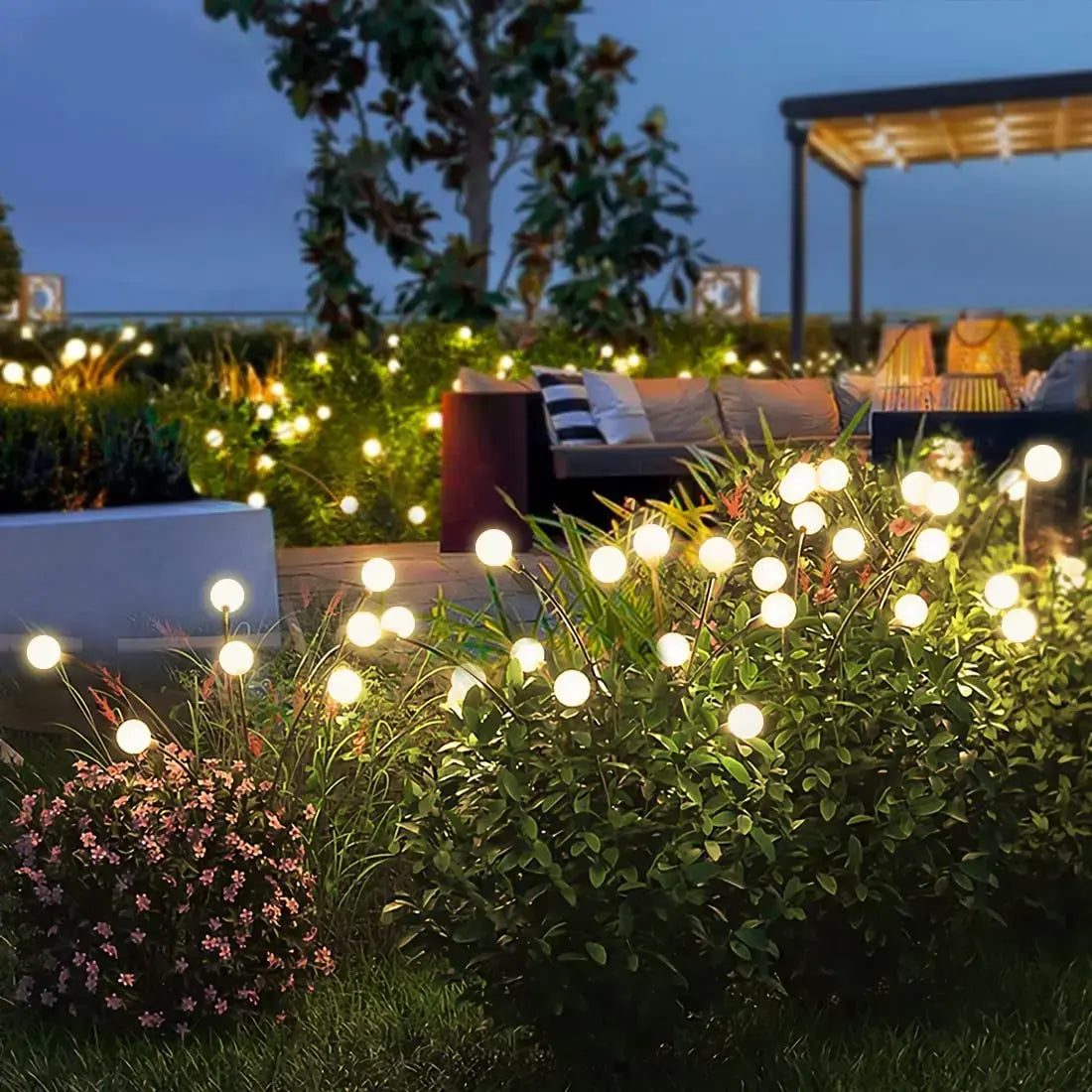 Solar Powered Garden LED Firefly Lights